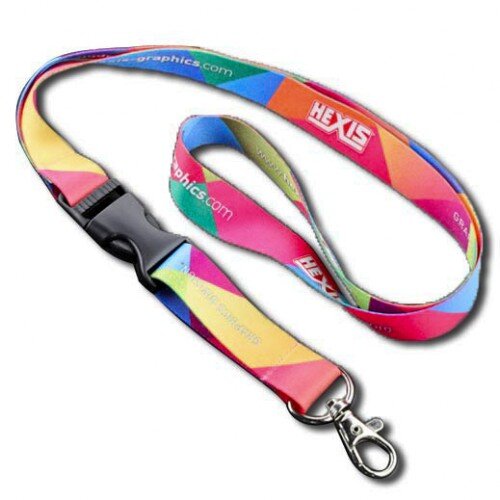 lanyard stampato con fibbia di sgancio nastro da collo con sgancio e moschettone